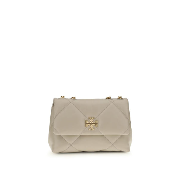 Tory Burch 100% Calf Leather Bos Taurus shoulder bag in beige