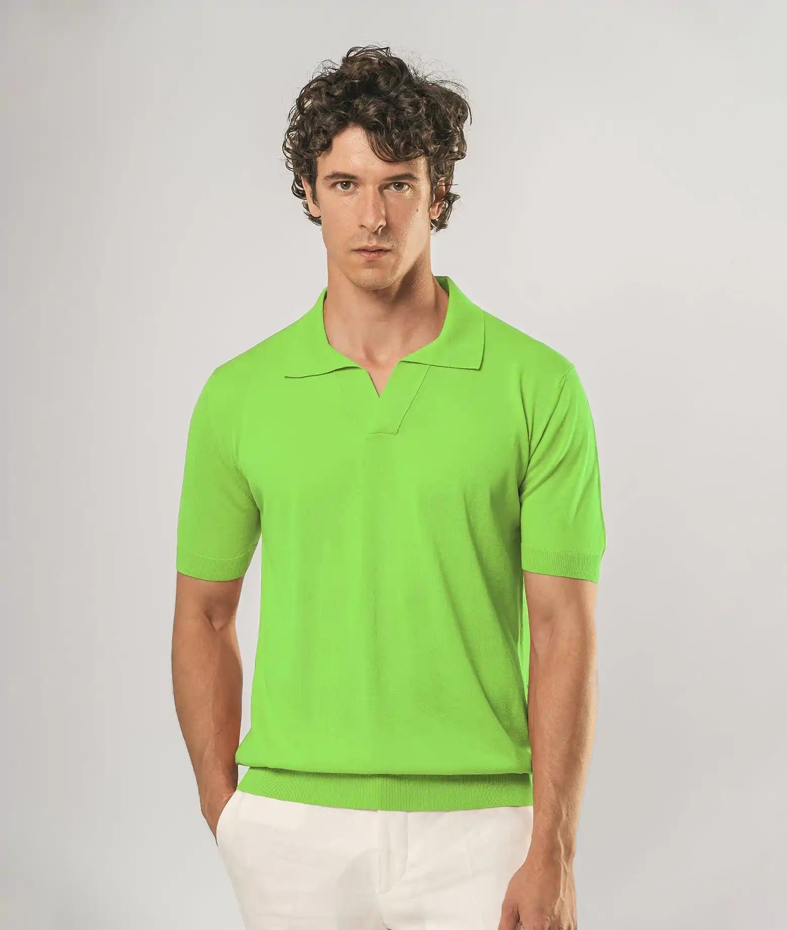 Silk Polo Tulum Yellow Basic Light Kintwear
