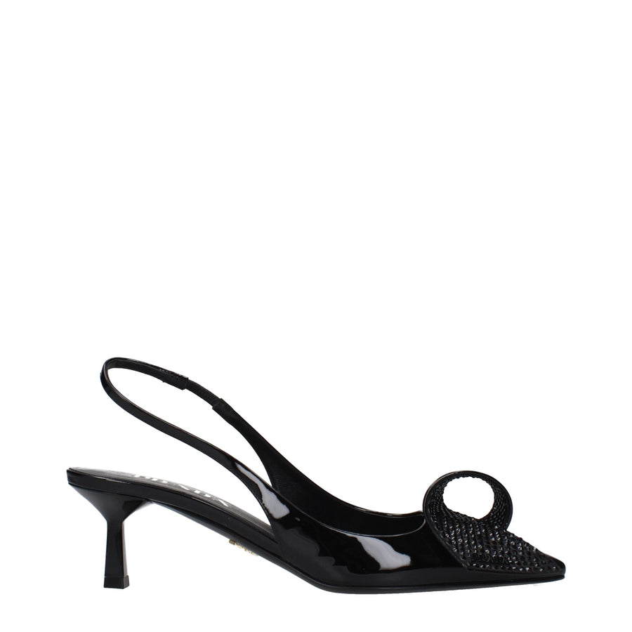 Prada Patent leather heel in black