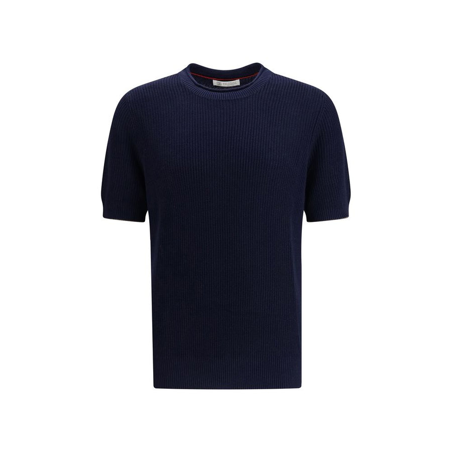Brunello Cucinelli 70% Linen t-shirt in navy