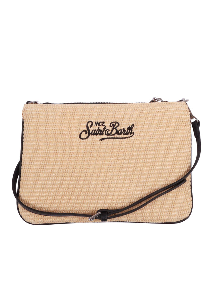 Parisienne Straw-1100 Emb Beige Paper Polyurethane Handbag
