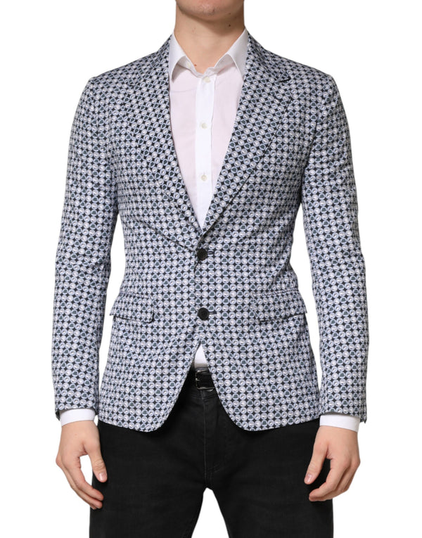 Dolce & Gabbana 97% Cotton 3% Virgin Wool; Lining: 55% Cotton 30% Cupro 15% Virgin Wool blazer in blue