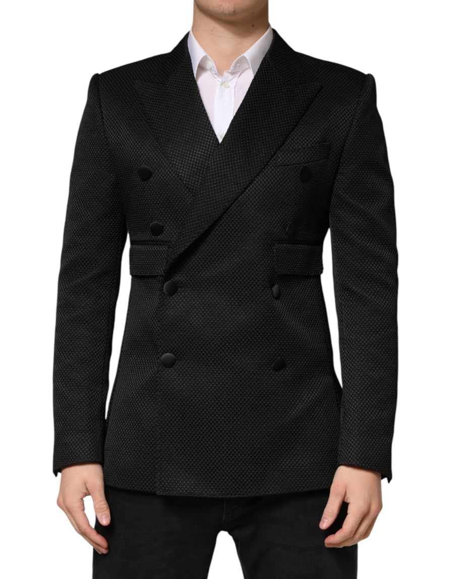 Dolce & Gabbana 77% Cotton 5% Polyester 18% Silk blazer in black