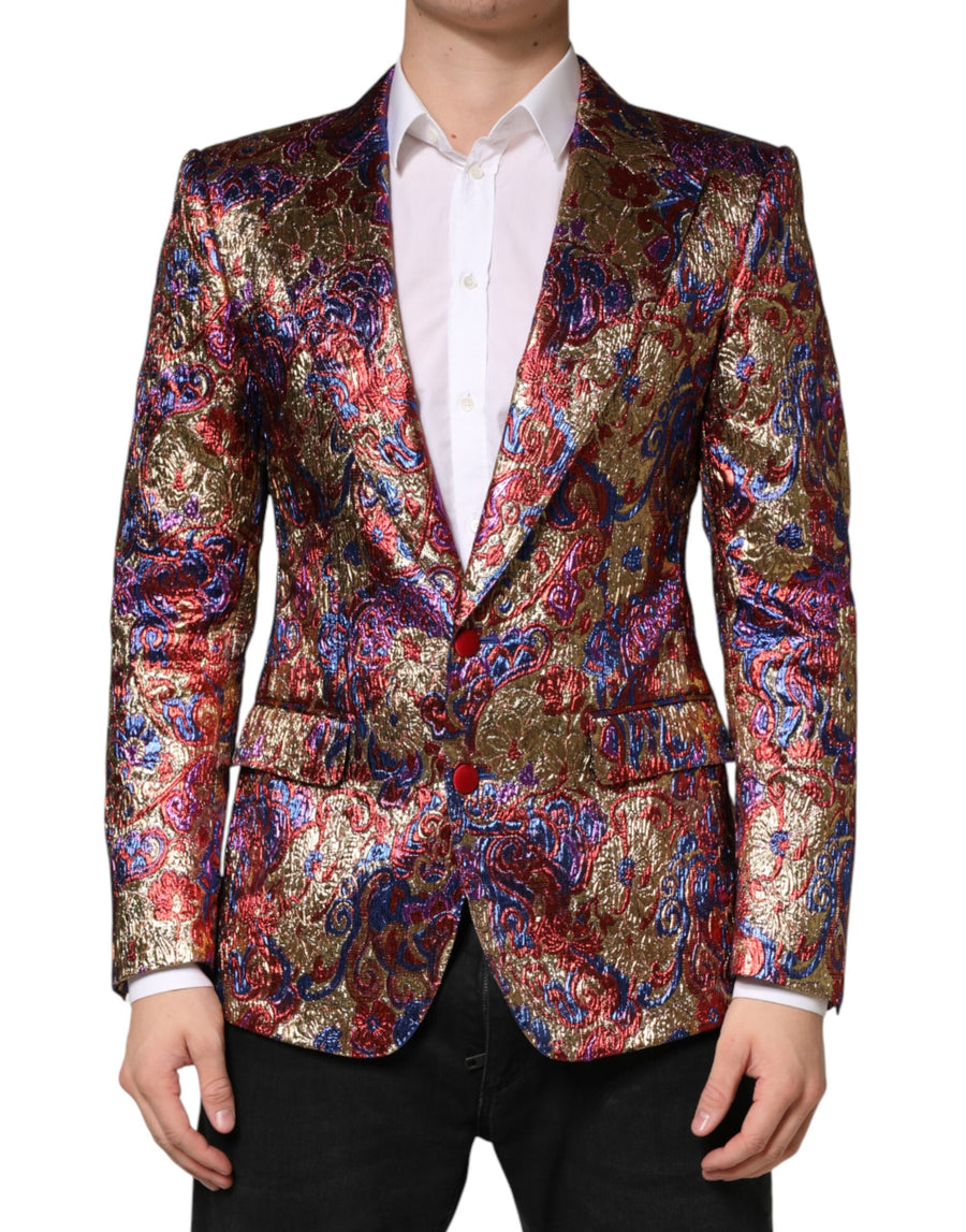 Dolce & Gabbana 53% Polyester Film Fiber blazer in multicolor