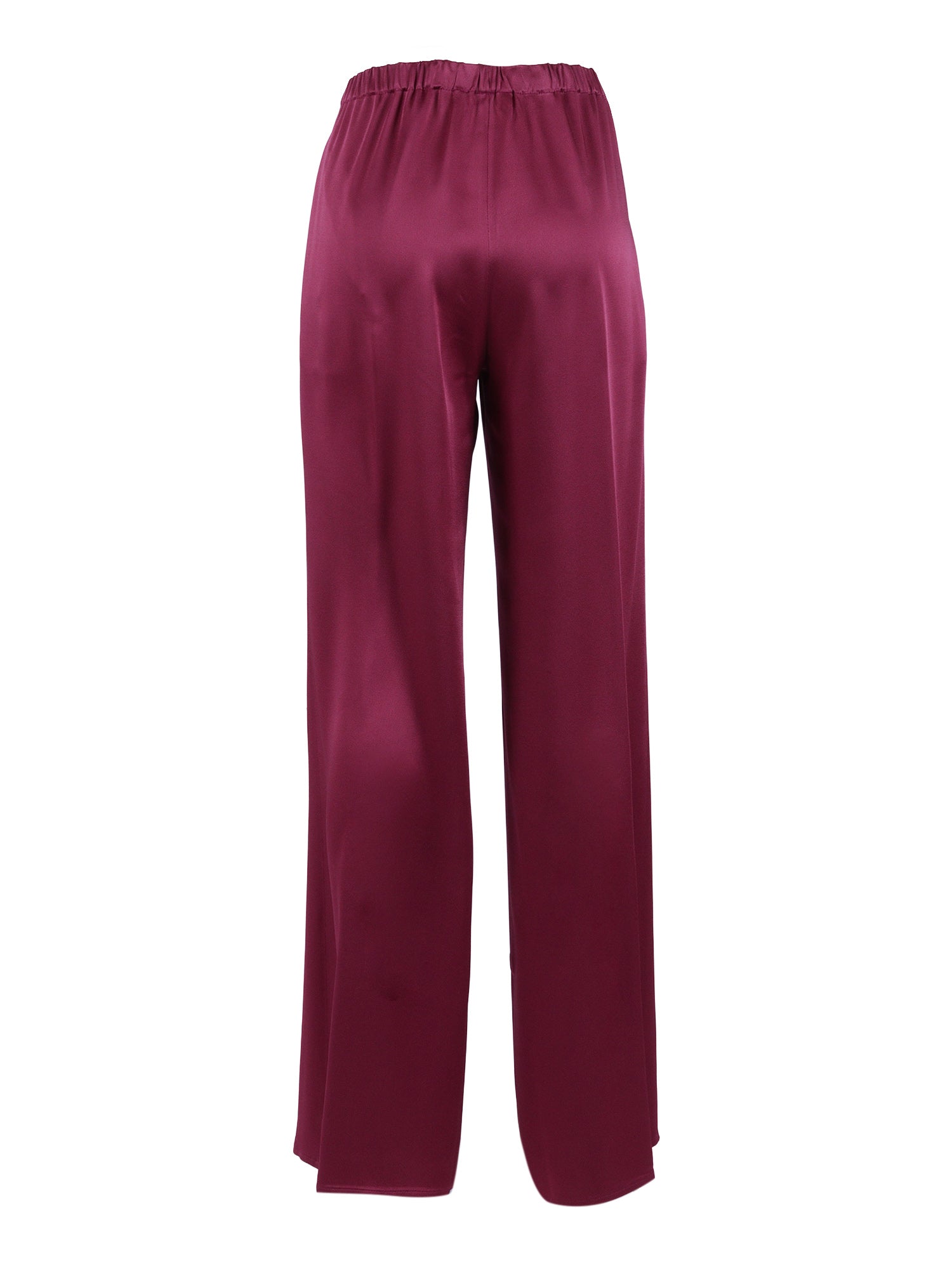 Trousers Purple Acetate Viscose Pant