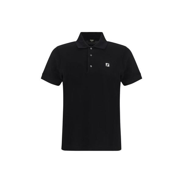 Fendi 100% Cotton polo shirt in black