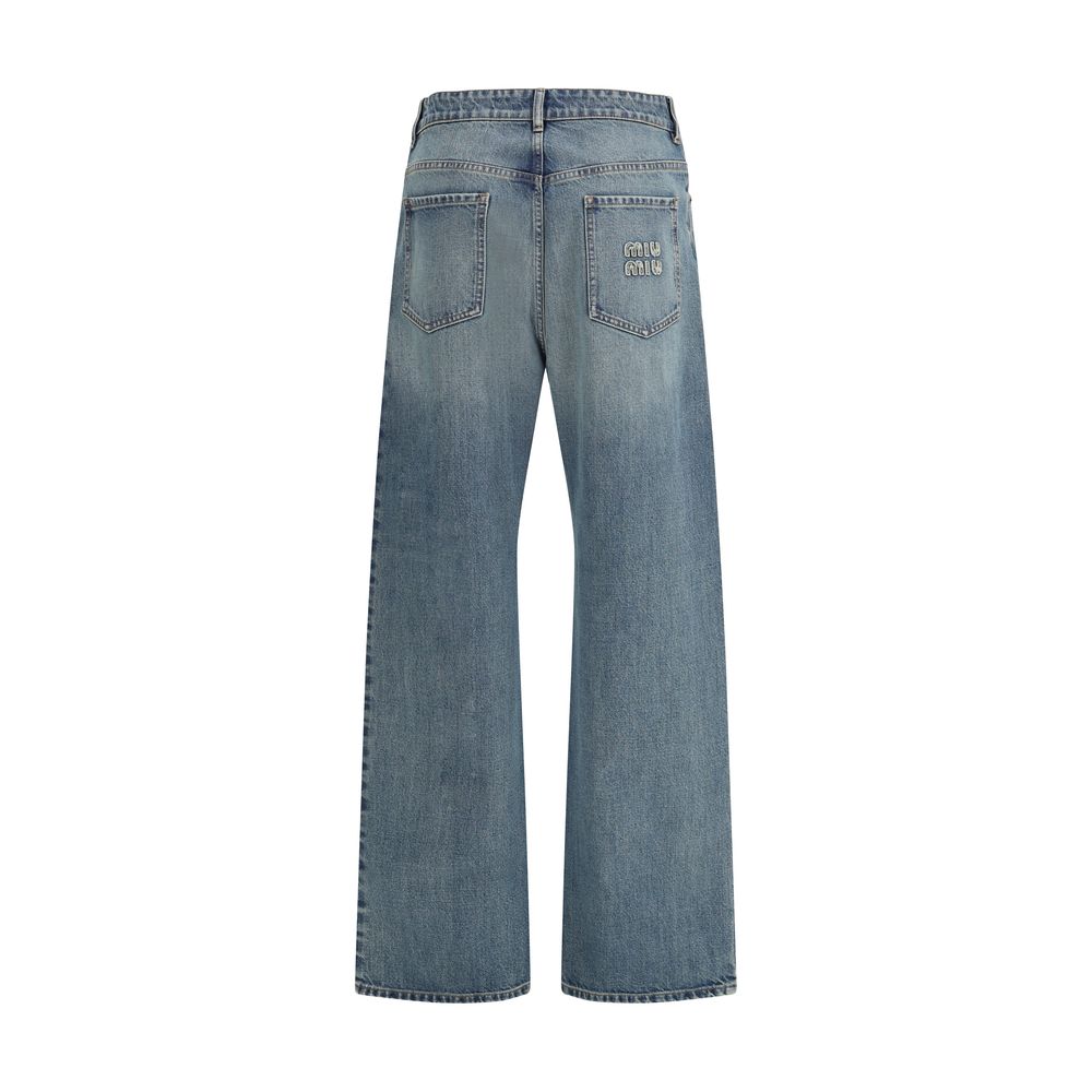 Miu Miu 100% Cotton jeans in blue — view 2