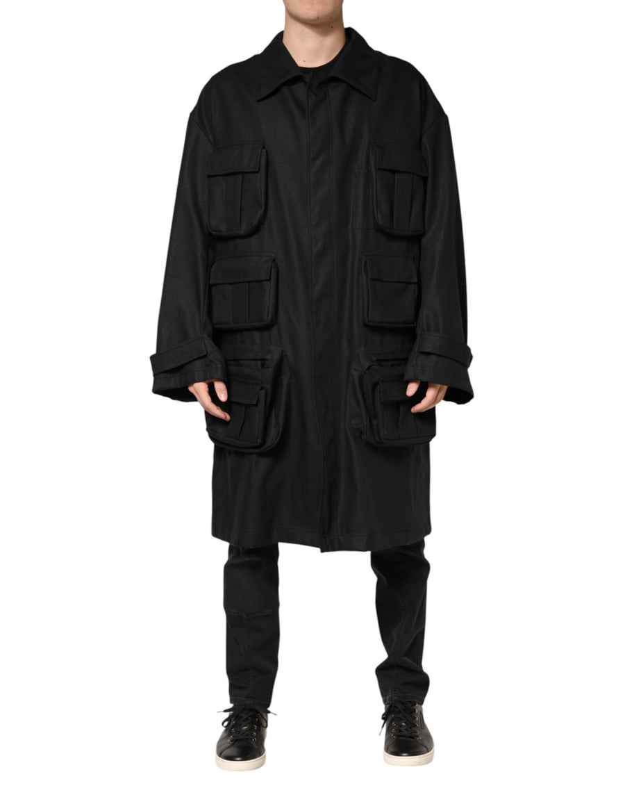 Dolce & Gabbana 100% Linen coat in black
