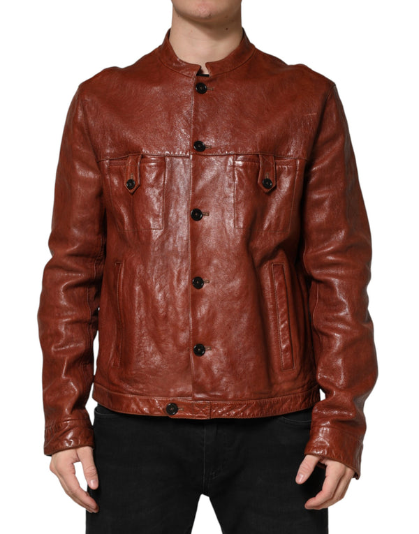 Dolce & Gabbana 100% Leather jacket in brown