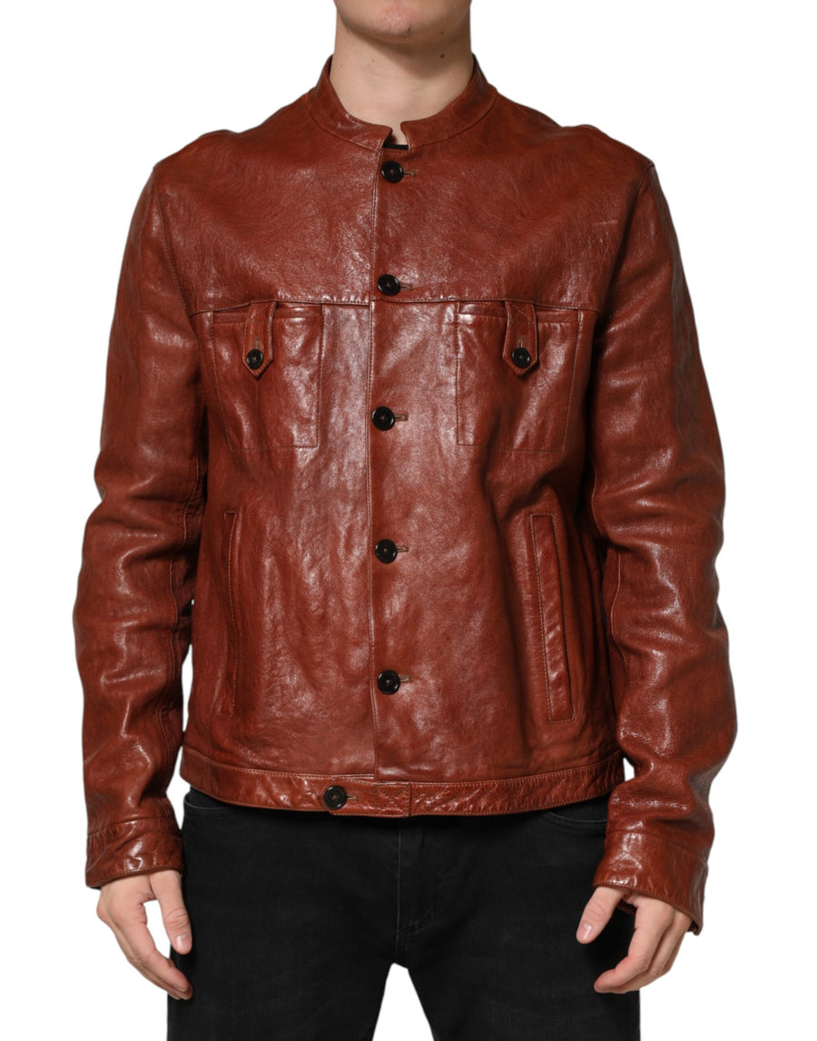 Dolce & Gabbana 100% Leather jacket in brown