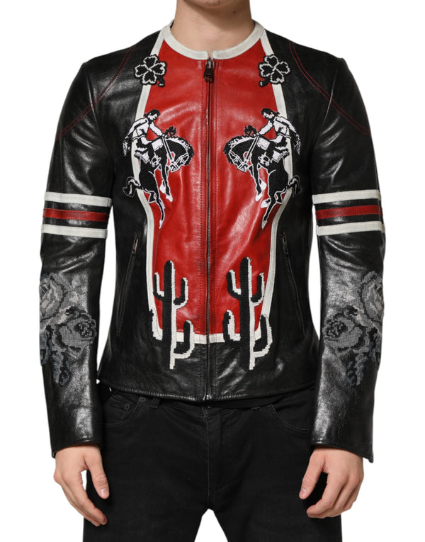 Dolce & Gabbana Leather jacket in multicolor