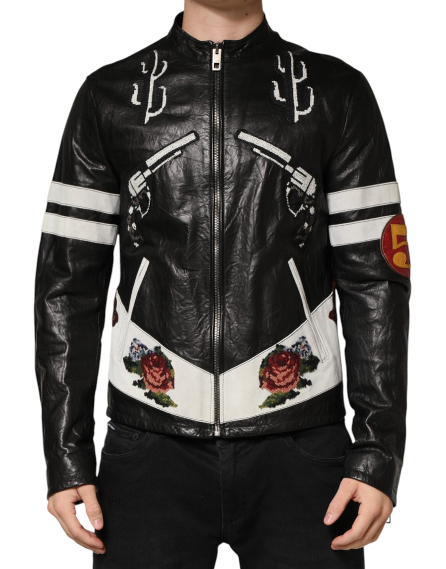 Dolce & Gabbana 85% Lambskin 15% Calfskin jacket in black