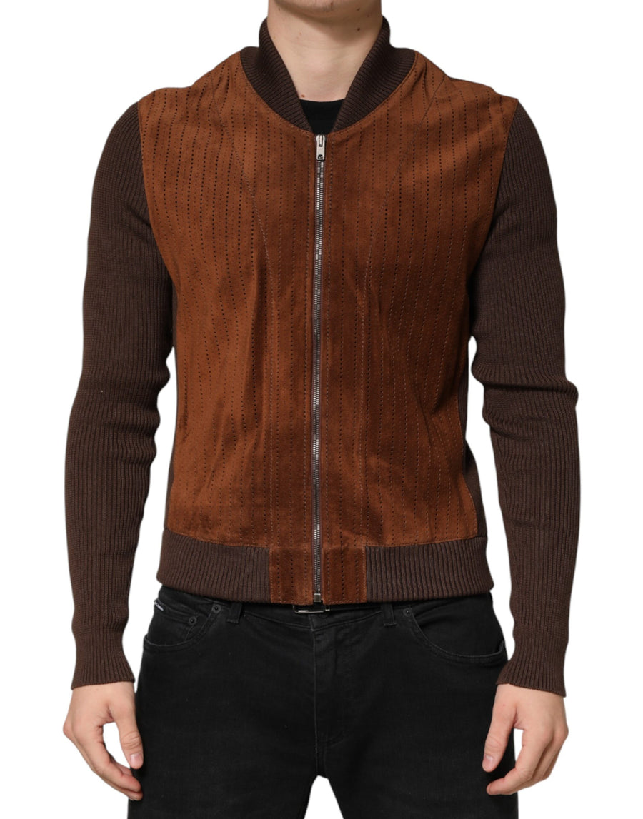 Dolce & Gabbana 70% Calfskin 30% Cotton jacket in brown