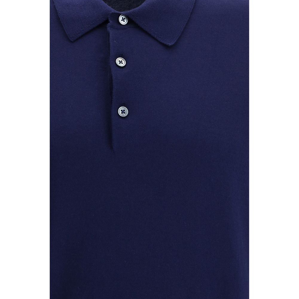 Tom Ford 100% Cotton polo in navy — view 3