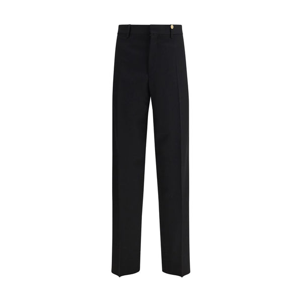Versace Outer: 100% Fleece Wool Ovis Aries; Inner: 100% Cupro trousers in black