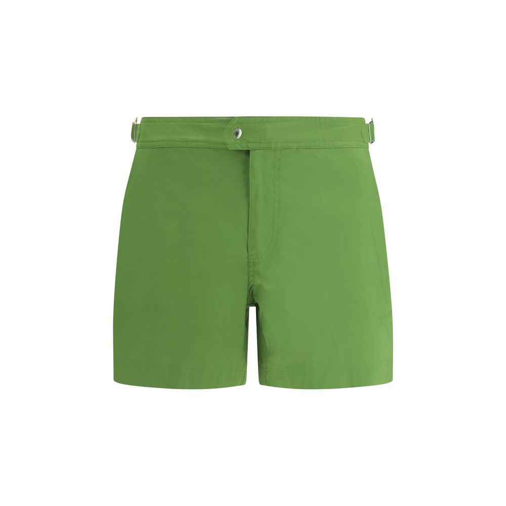 Tom Ford 100% Polyester swim shorts in green