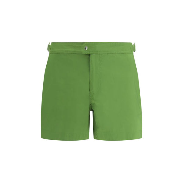 Tom Ford 100% Polyester swim shorts in green
