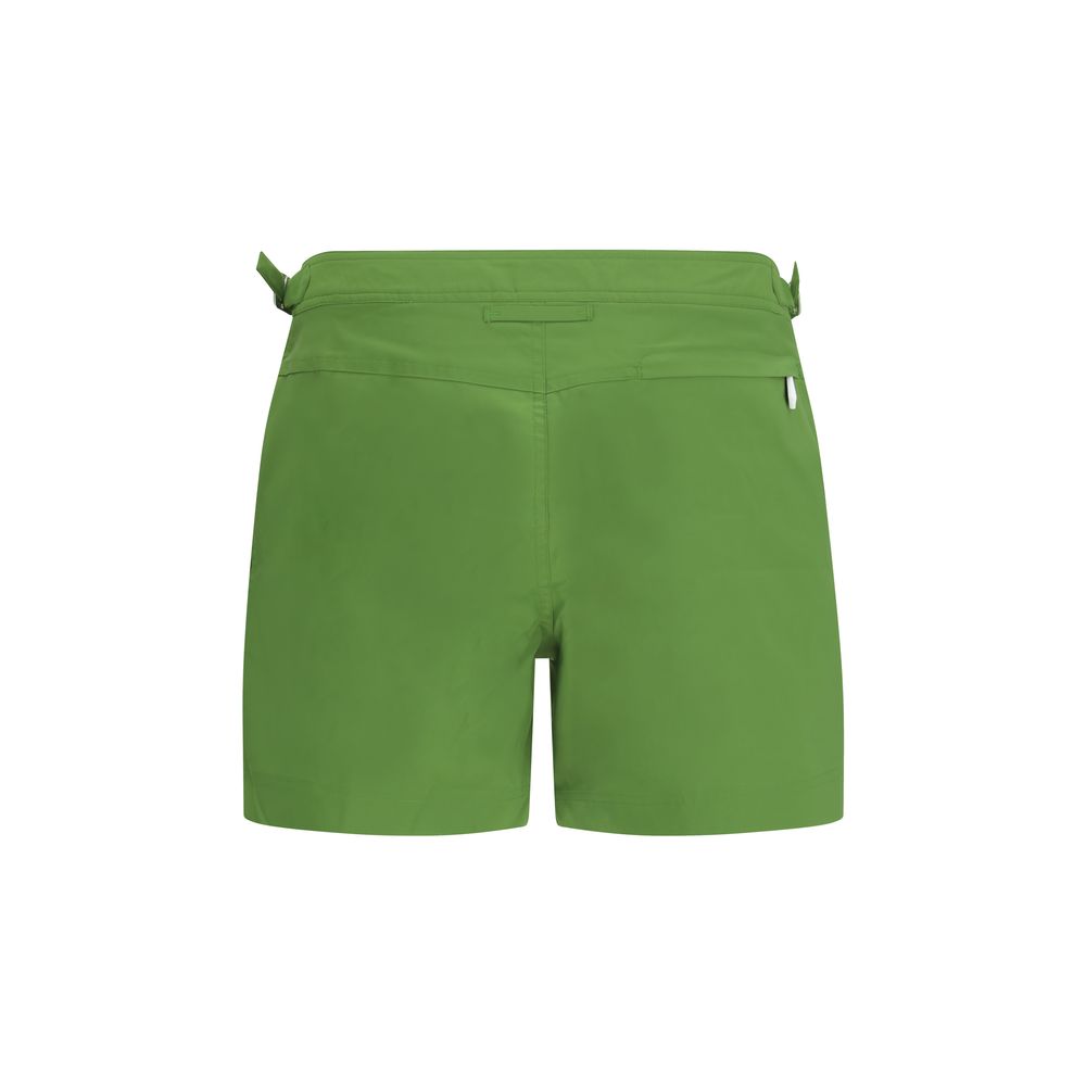 Tom Ford 100% Polyester swim shorts in green — view 2