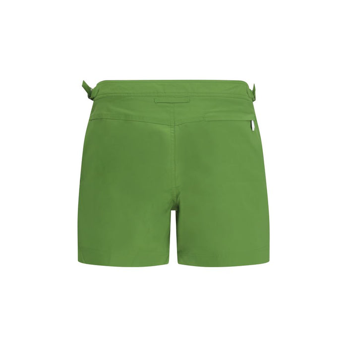 Tom Ford 100% Polyester swim shorts in green — view 2