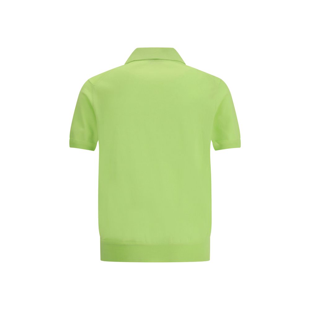Tom Ford 100% Cotton polo shirt in green — view 2