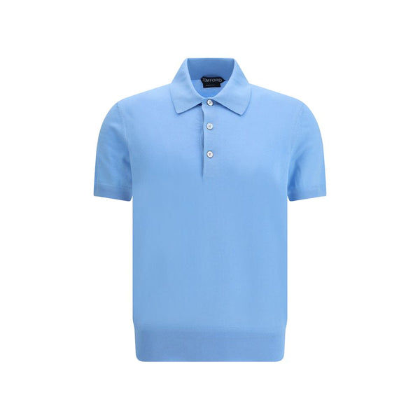 Tom Ford 100% Cotton polo shirt in blue