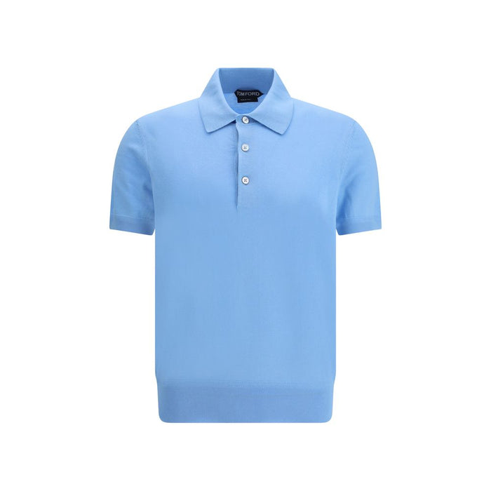 Tom Ford 100% Cotton polo shirt in blue