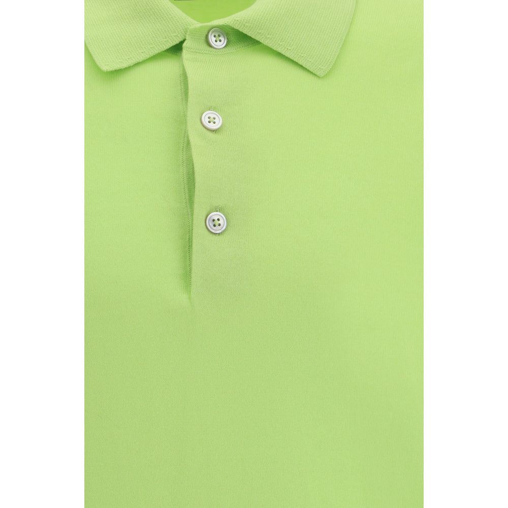 Tom Ford 100% Cotton polo shirt in green — view 3