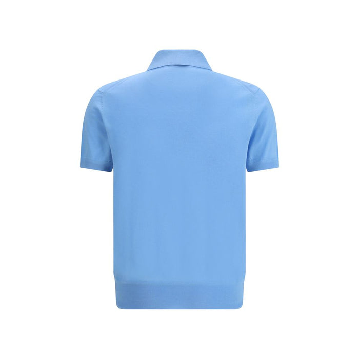Tom Ford 100% Cotton polo shirt in blue — view 2