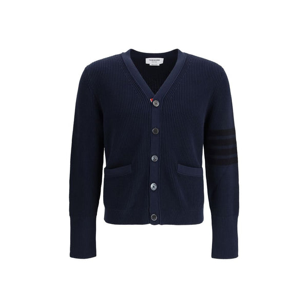 Thom Browne 100% Cotton cardigan in navy