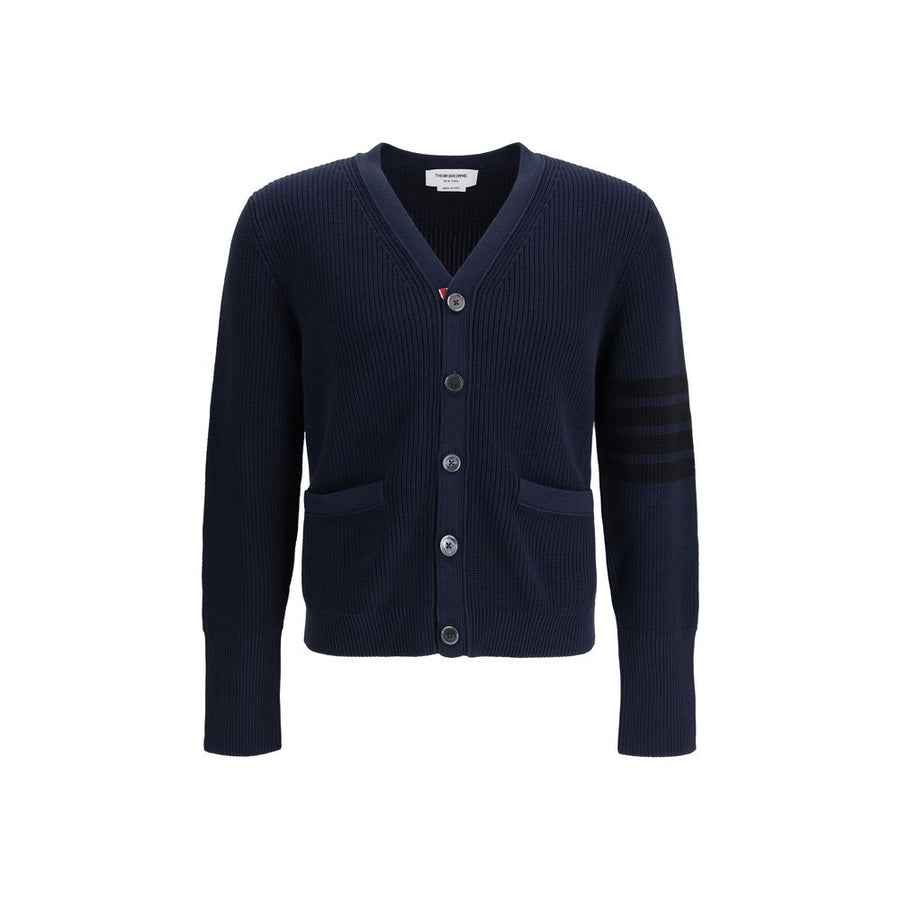 Thom Browne 100% Cotton cardigan in navy
