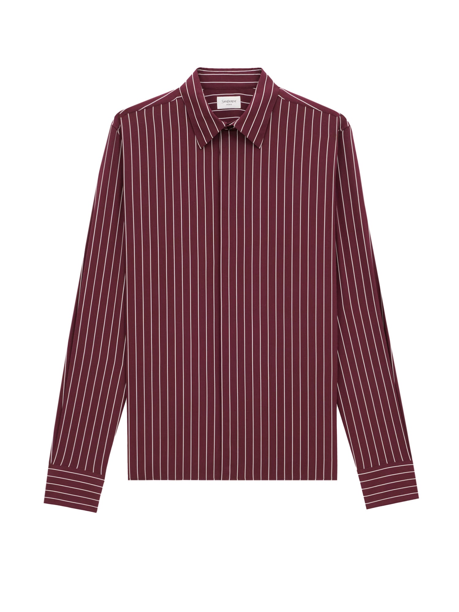 Saint Laurent Shirts Bordeaux Viscosa