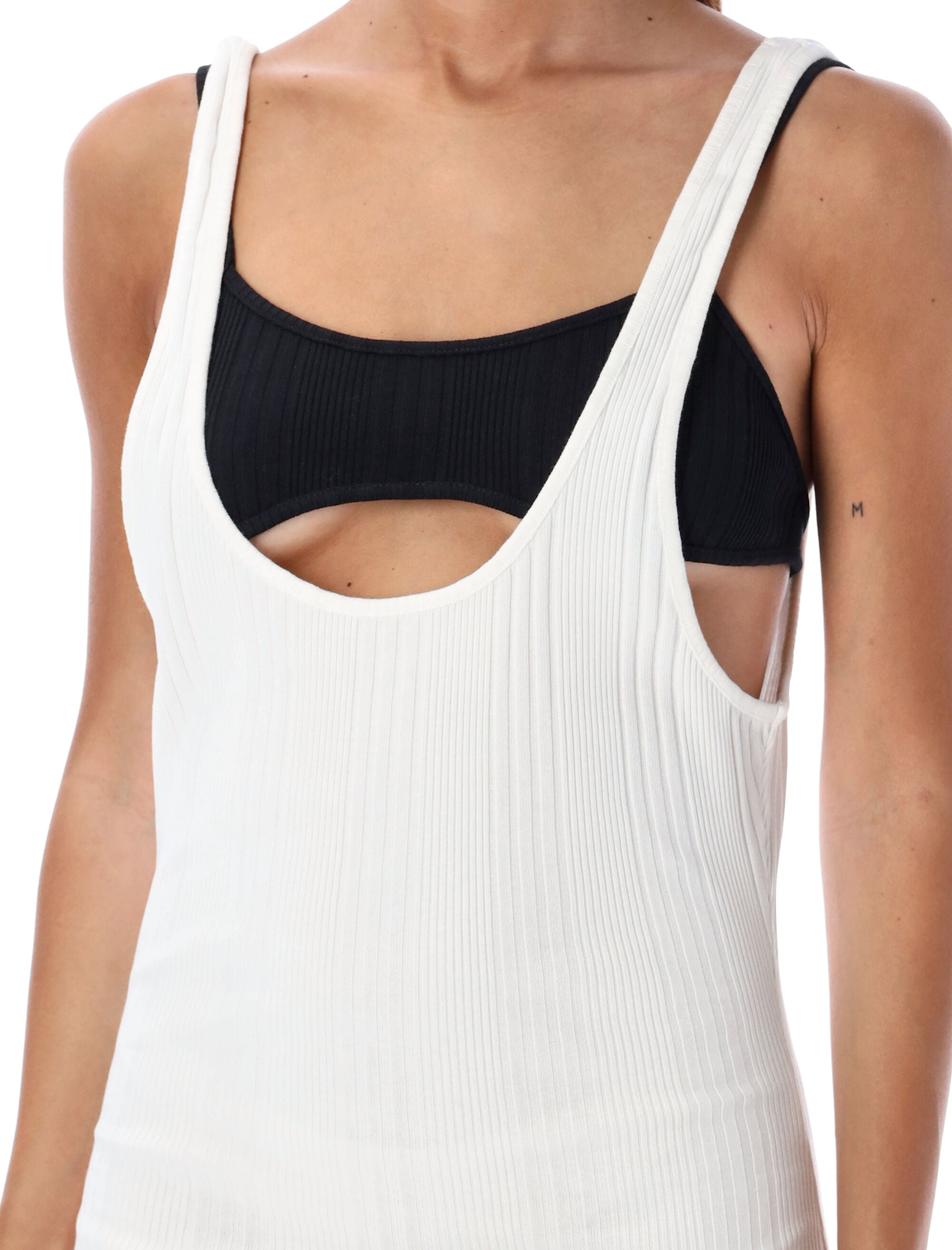 Jersey mini dress White Cotton