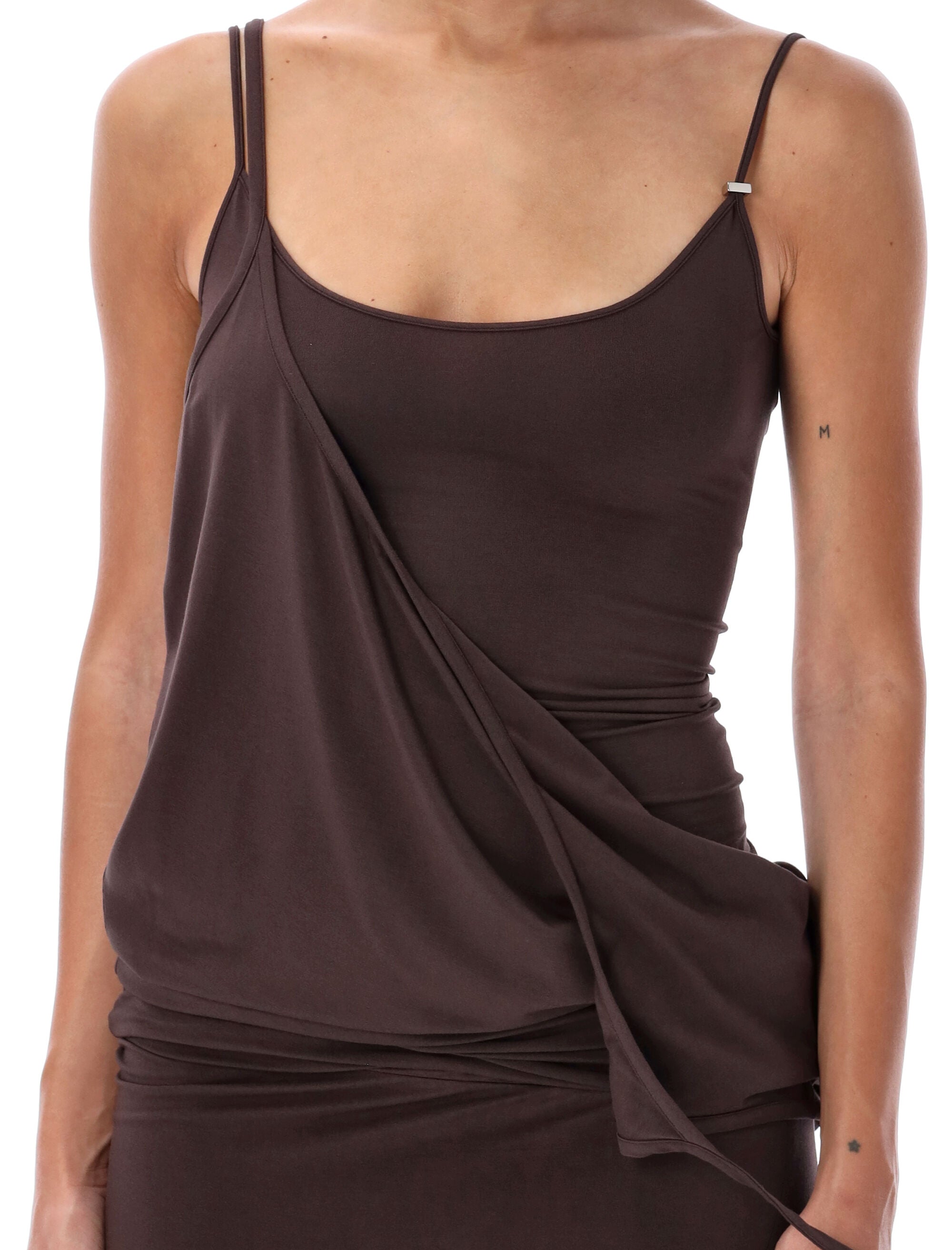 Midi dress Dark Brown Viscose