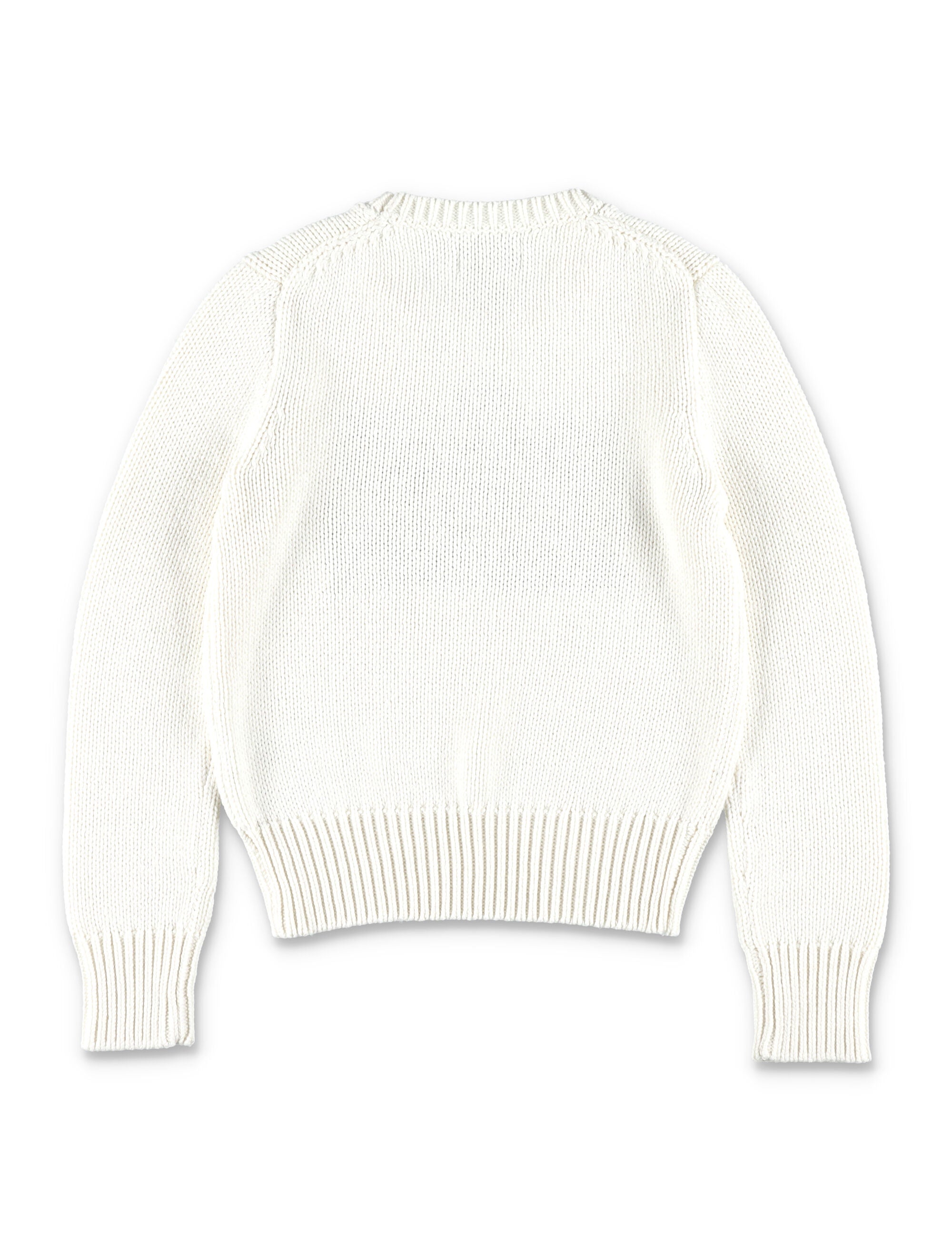Kid - Flag knit White Cotton Sweater