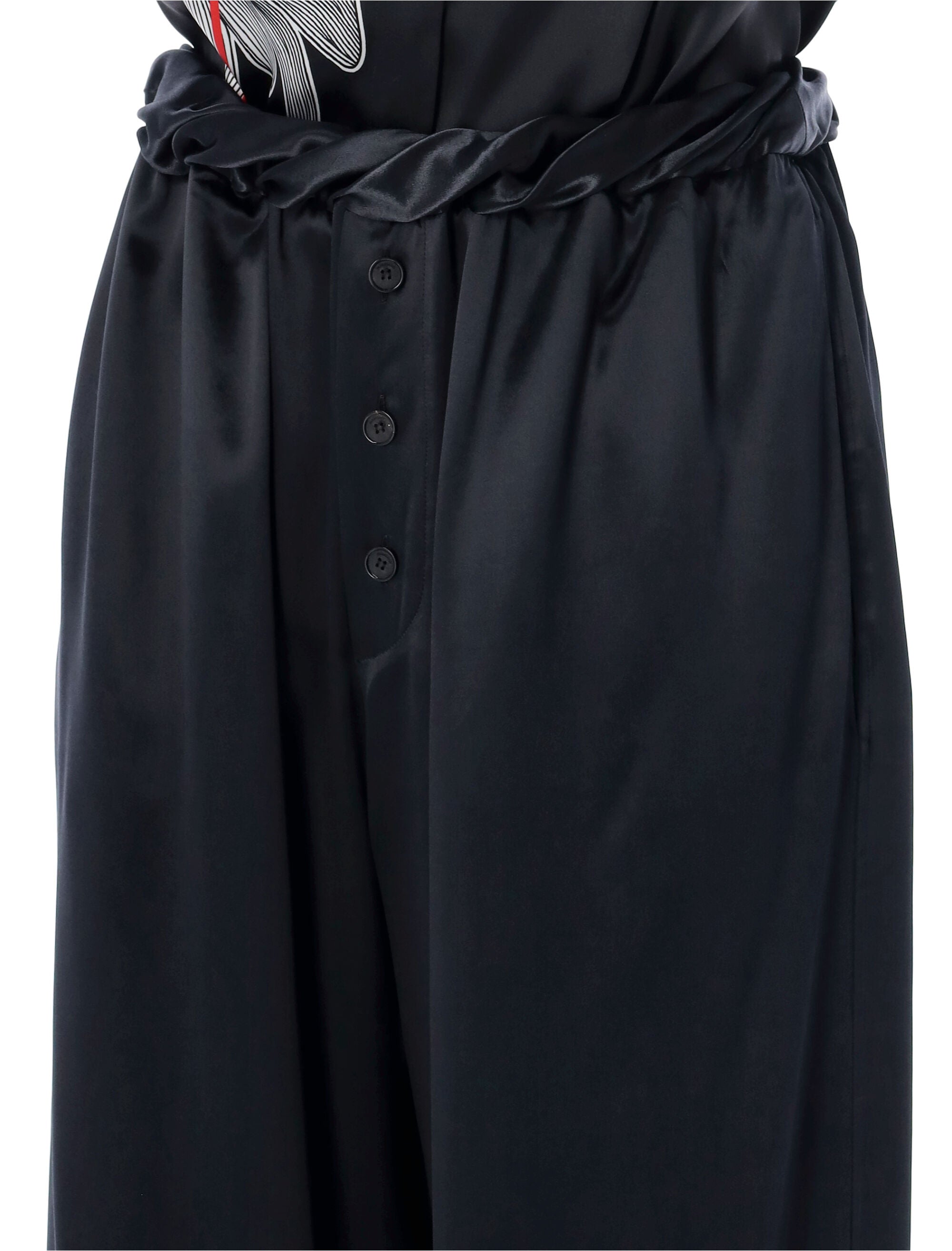 Satin pijama pants Black Viscose