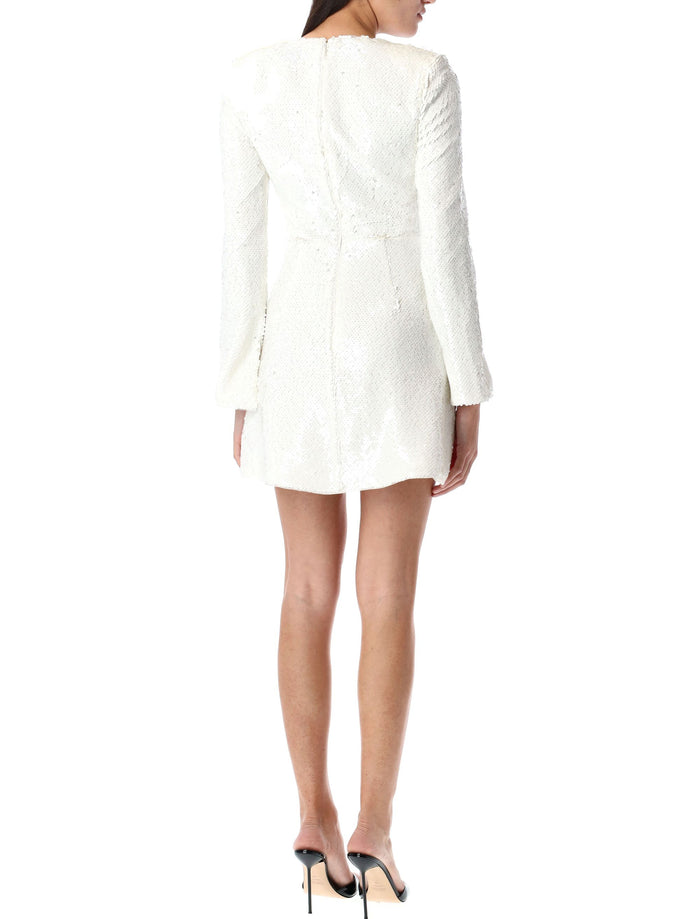 Sequin mini dress White Polyester