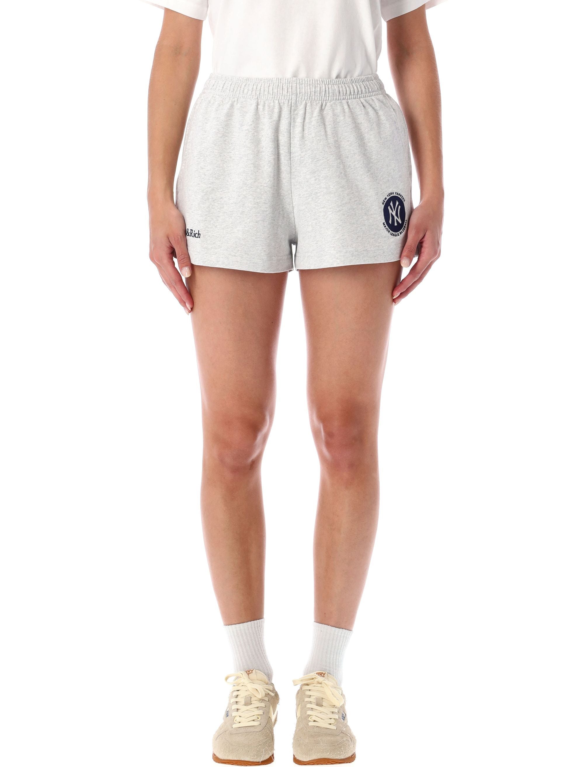 Sporty & Rich Major League Super-Shorts Heater Grey Cotton