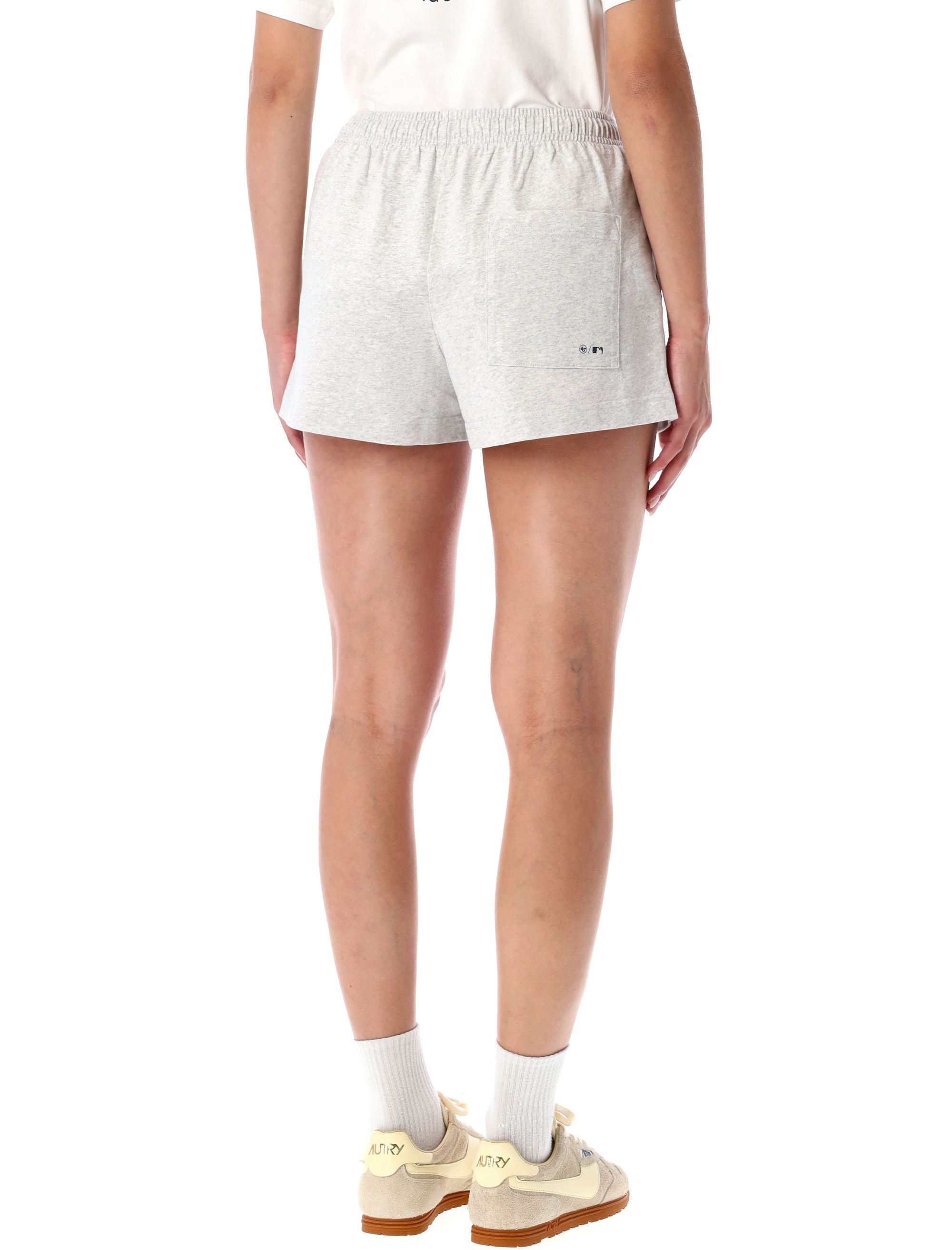 Sporty & Rich Major League Super-Shorts Heater Grey Cotton