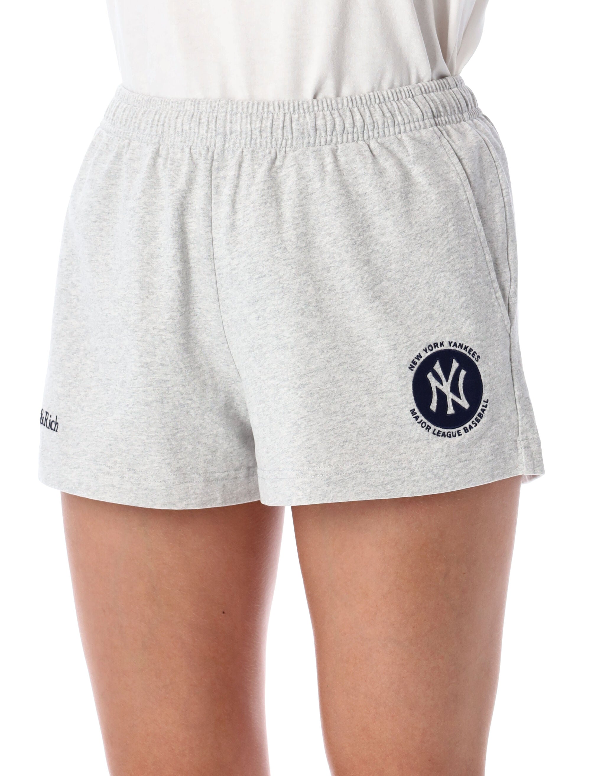 Sporty & Rich Major League Super-Shorts Heater Grey Cotton