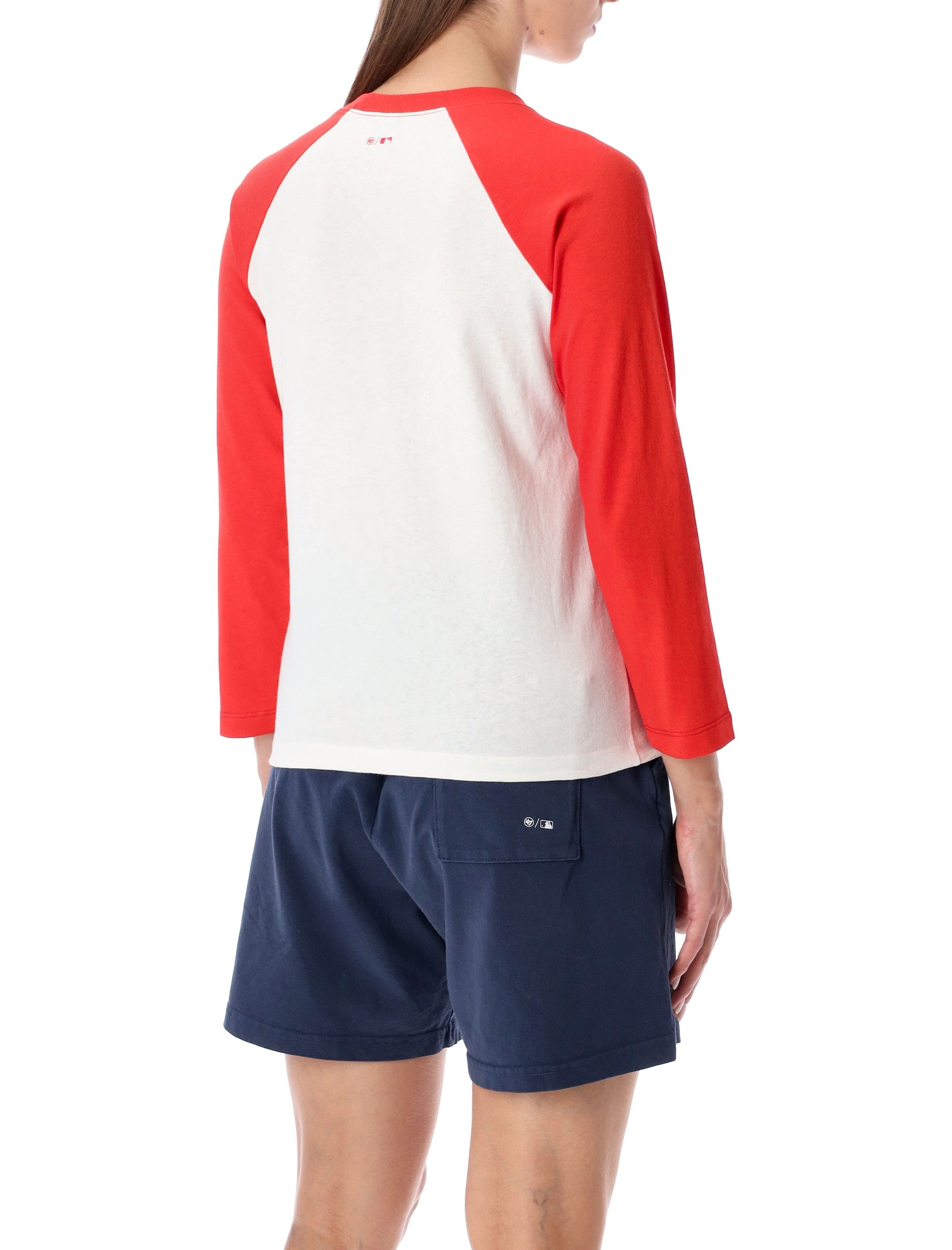 Sporty & Rich Yankees two-tone Baseball tee White Red Cotton T-shirt