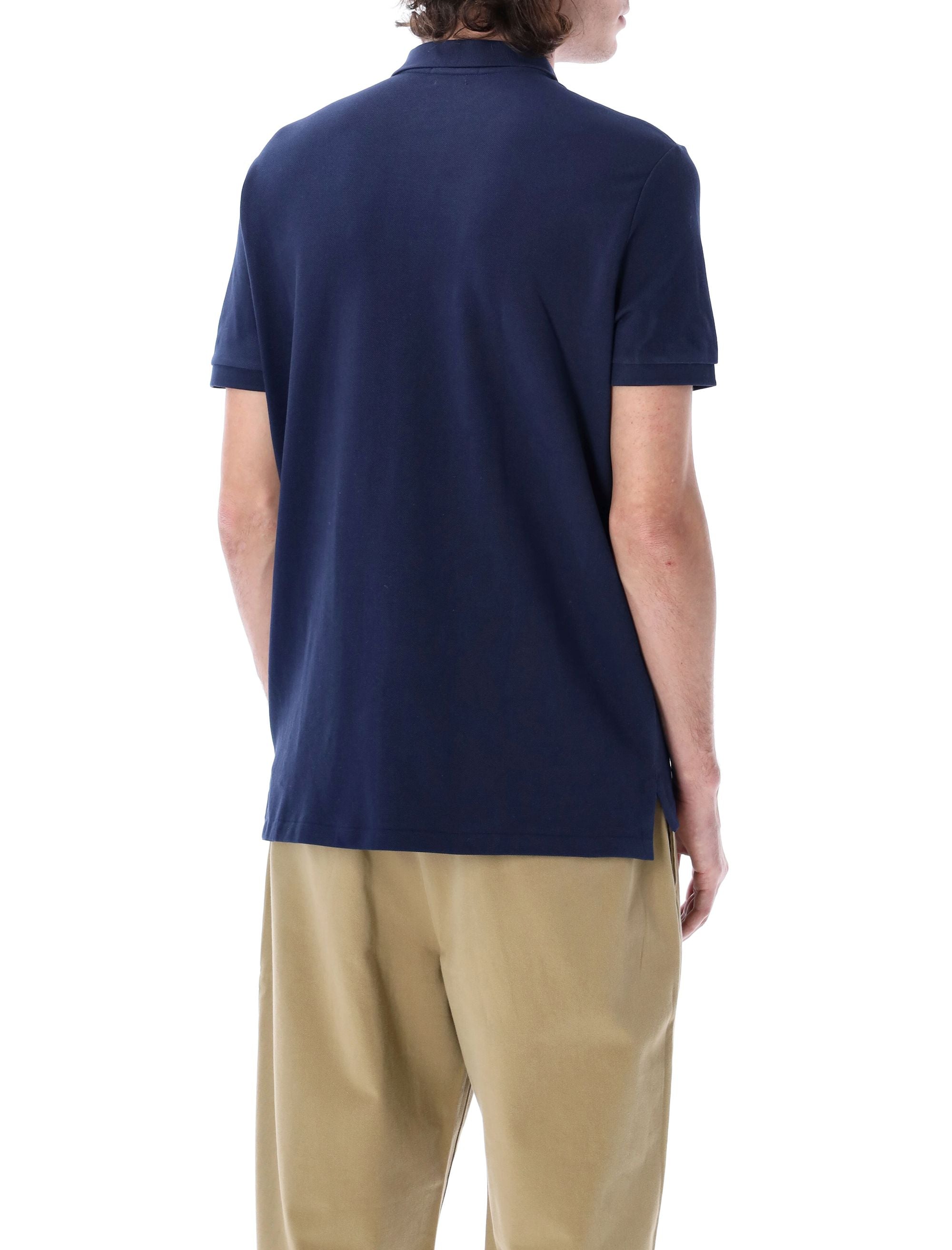 Custom slim fit polo shirt Newport Navy Cotton Tshirt