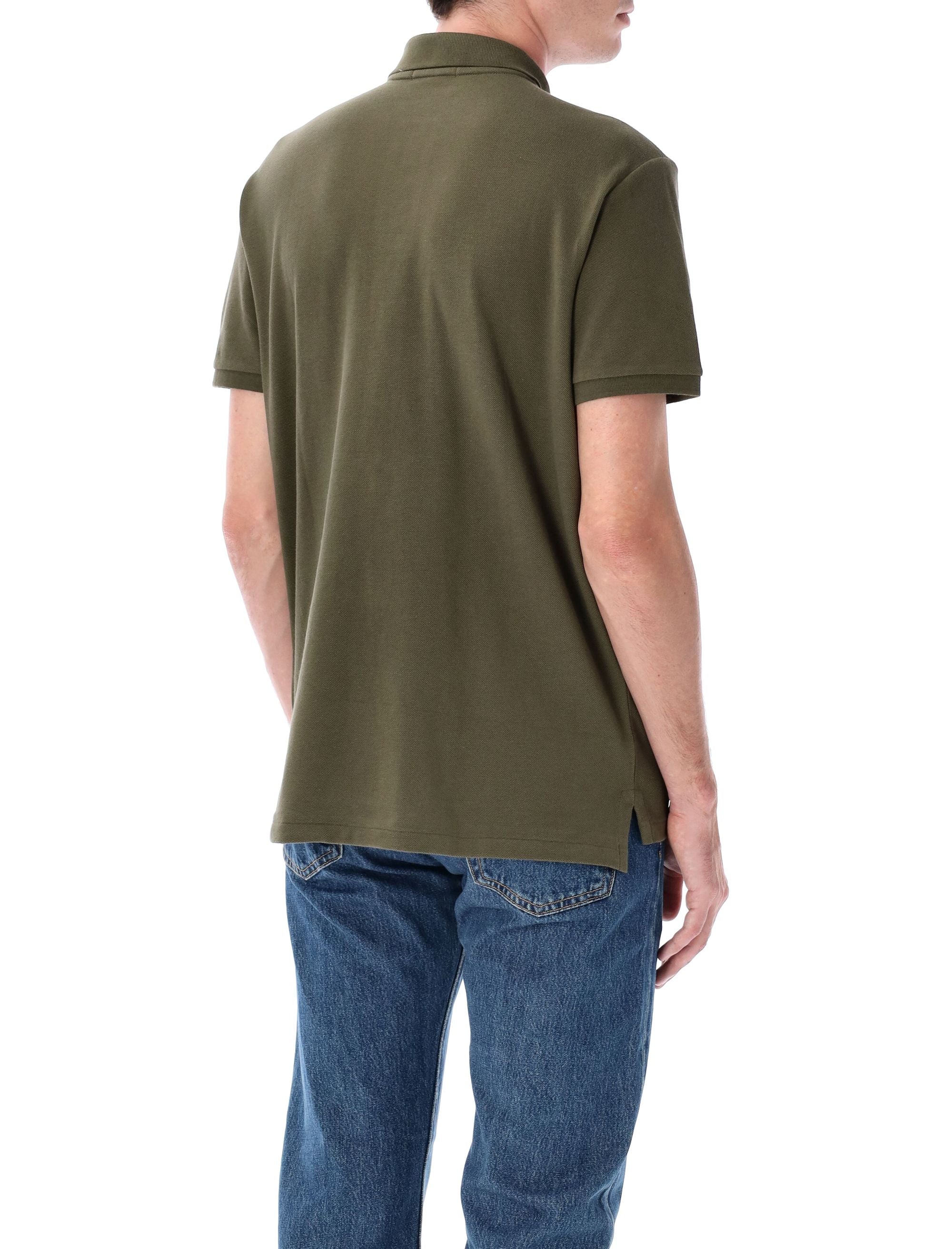Custom slim fit polo shirt Olive Green Cotton Tshirt