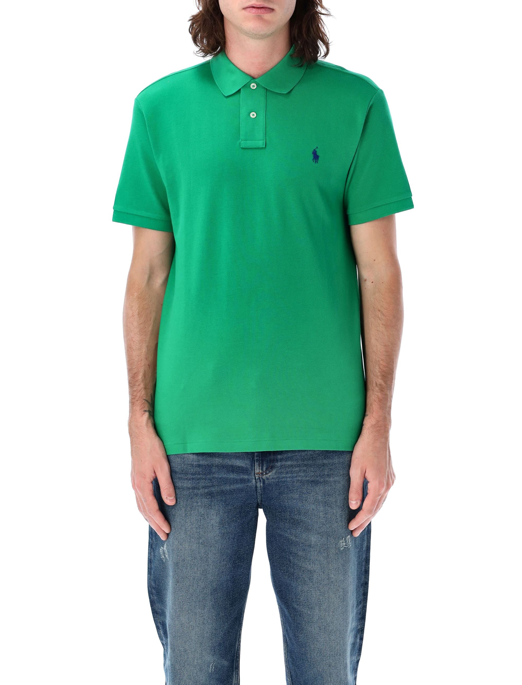 Custom slim fit polo shirt Biliard Green Cotton Tshirt