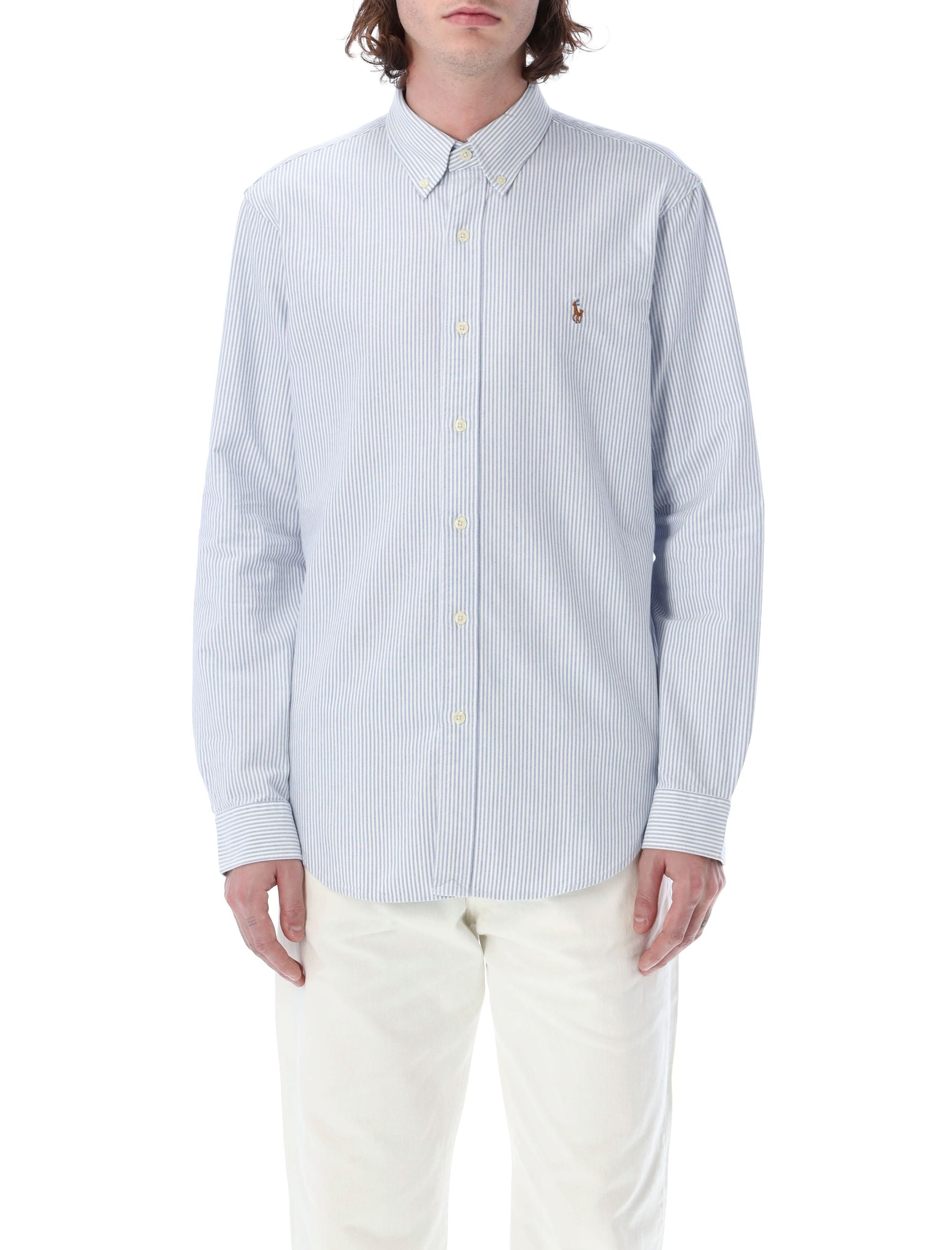 Custom fit shirt White Light Blue Cotton Tshirt
