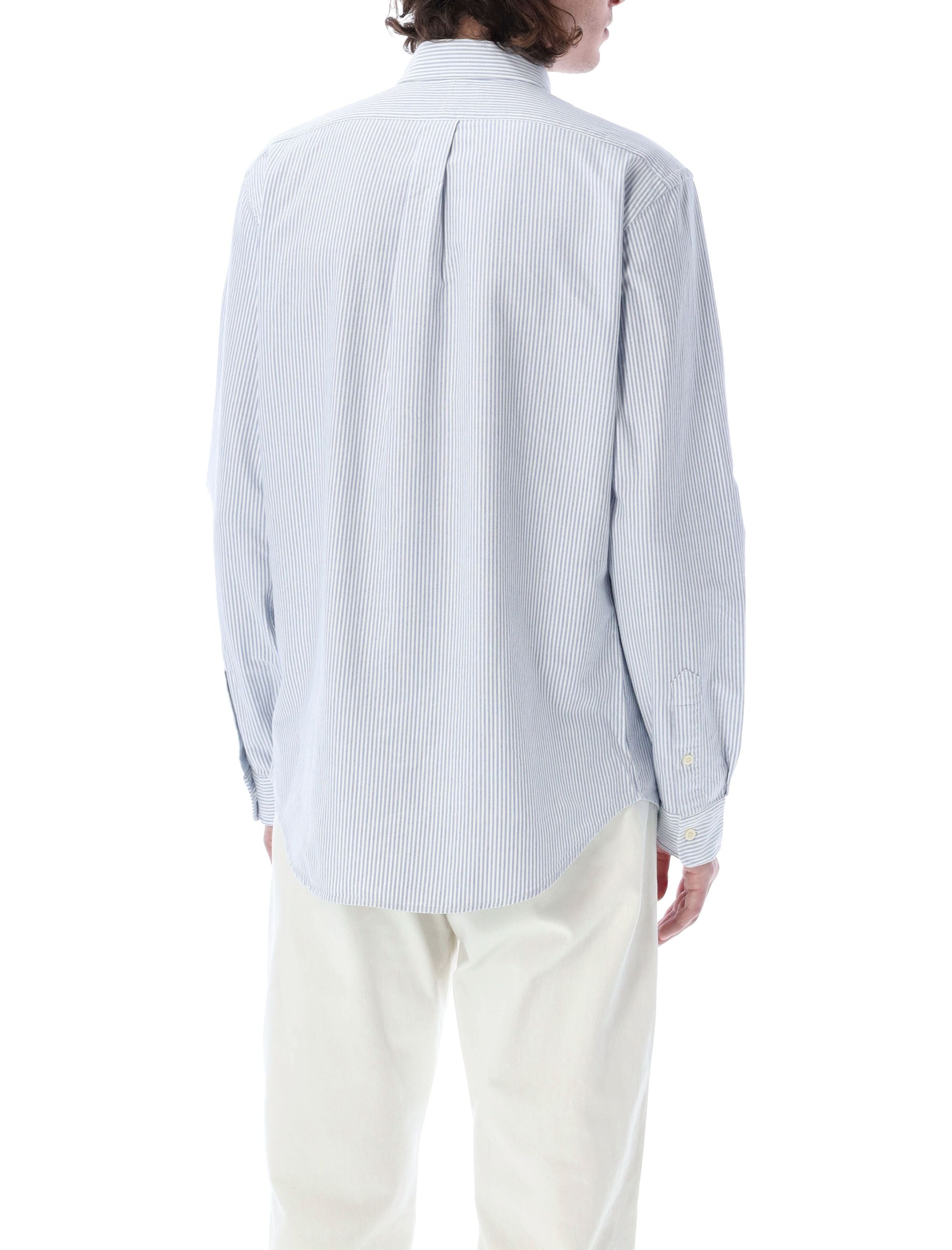 Custom fit shirt White Light Blue Cotton Tshirt