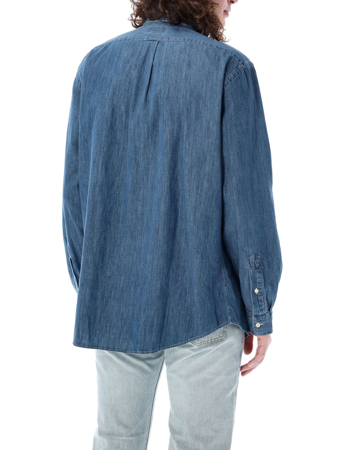 Custom fit shirt Med Blue Cotton
