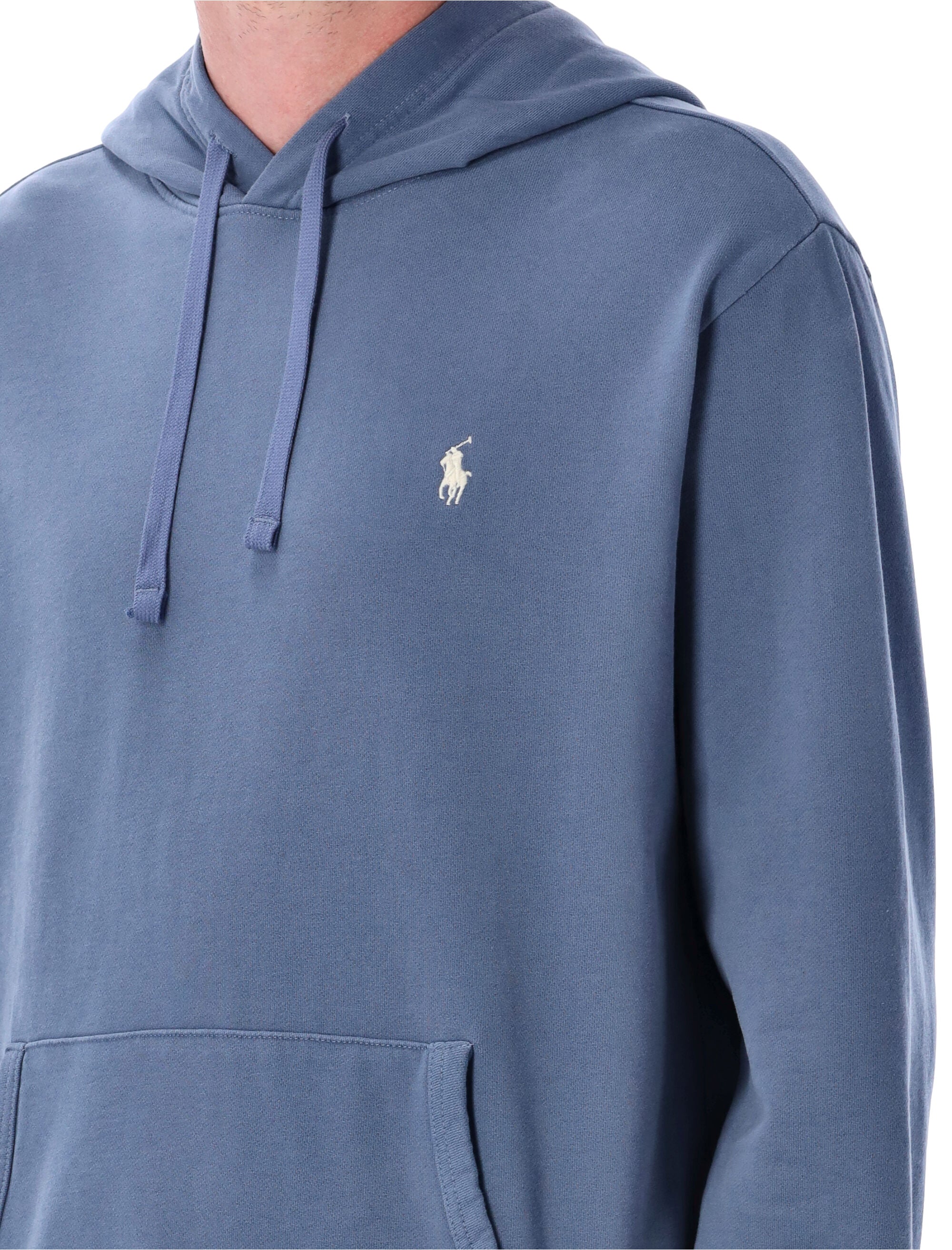 Loopback fleece hoodie Capri Blue Cotton Sweatshirt