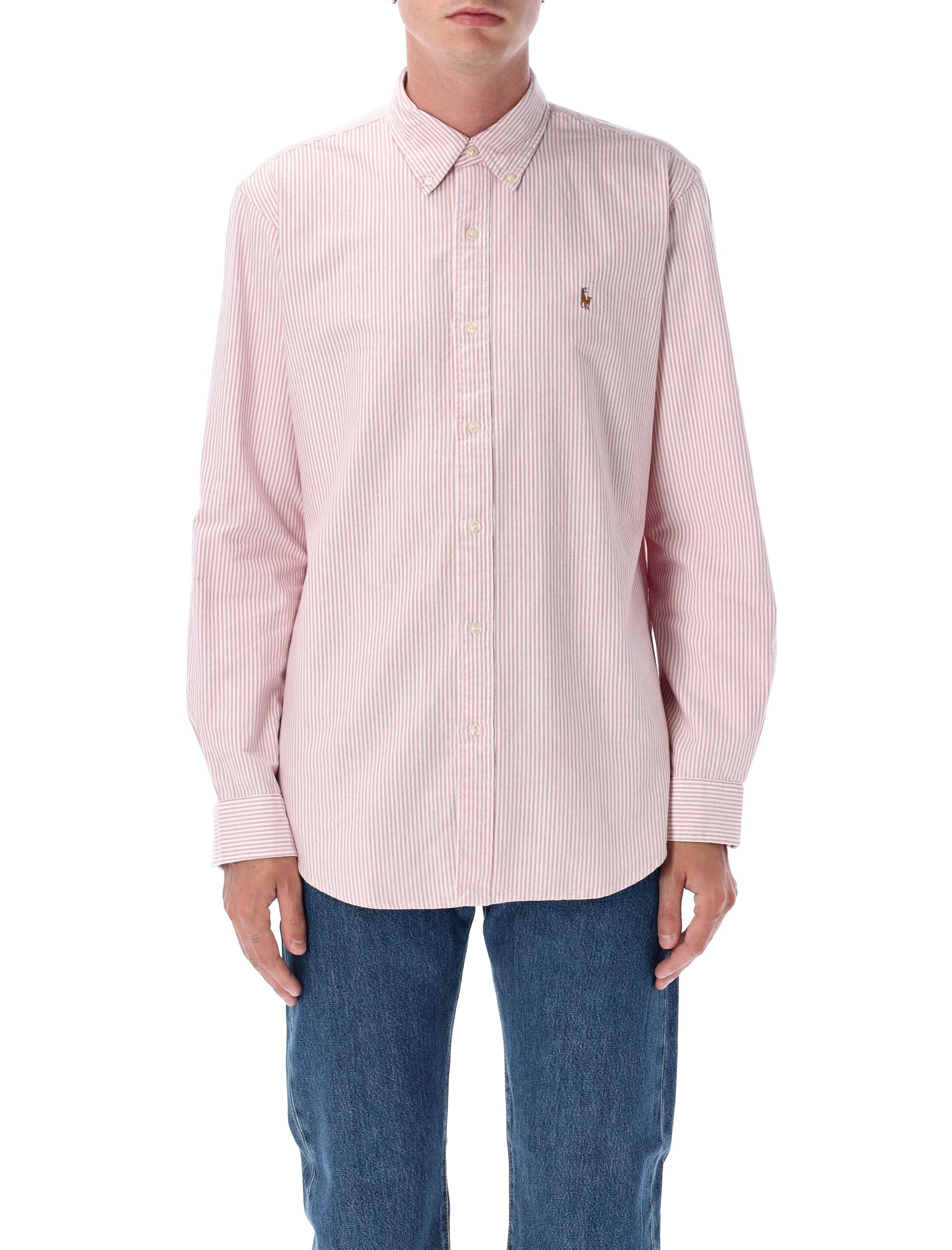 Custom Fit striped Oxford shirt White Berry Cotton
