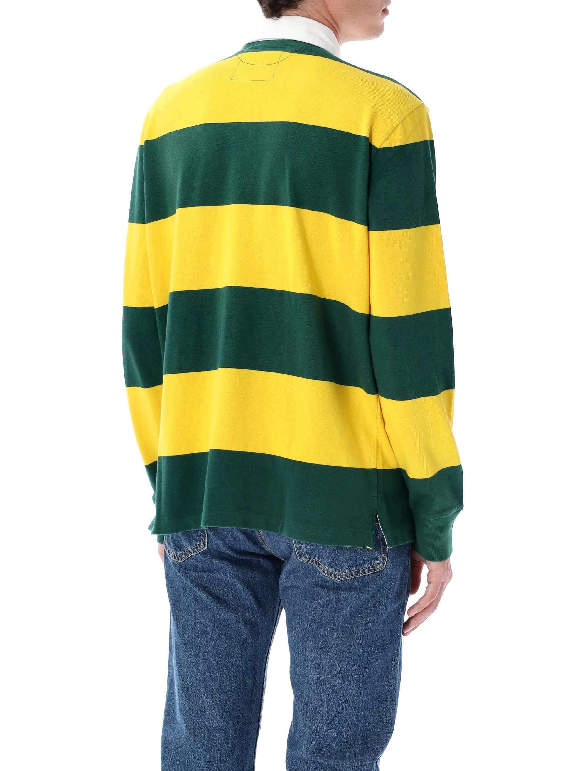 Striped cotton Rugby jumper Green Yellow T-shirt