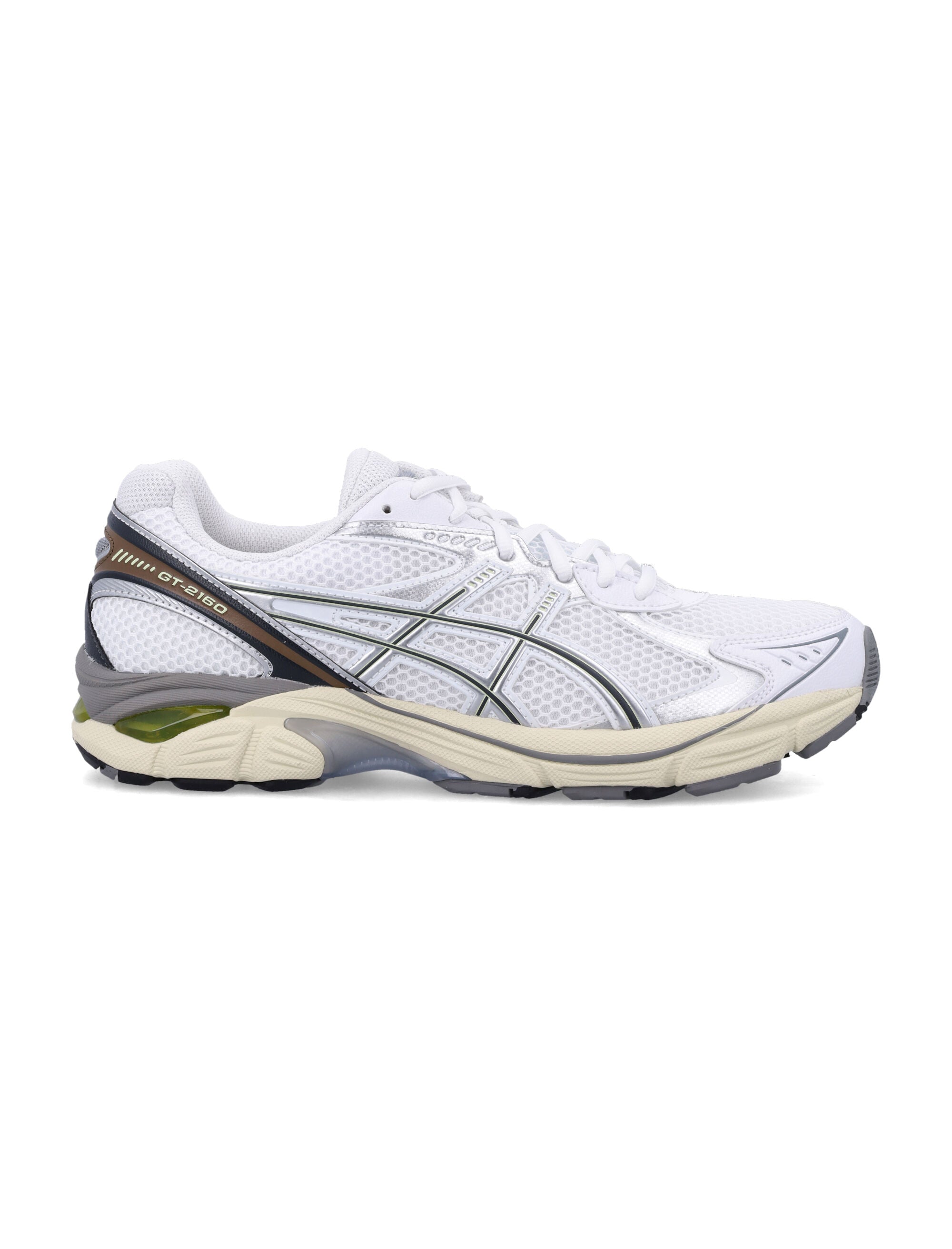 Asics GT-2160 White Mesh Sneakers White/soft Yellow Synthetic Sole